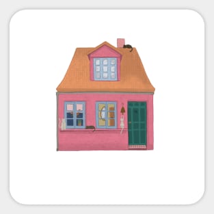 Little Pink House Sticker